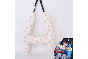 ALGASAN Cuscino per Dormire per Auto a Forma di H per Bambini, Cuscino per poggiatesta con Supporto per Il Collo, Cuscini a Forma di U per Il Sedile Posteriore di Adulti e Bambini,Neck Rest,G