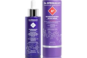 DR. DERMALUCI LAB Serum Facial Retinol Puro 0,10% 100ML BIO | Peptidos Reafirmantes, Acido Hialuronico Doble Peso, Aceites de Camelia y Oliva, Extractos Calmantes | Antiedad Luminosidad Antioxidante Natural |Italia