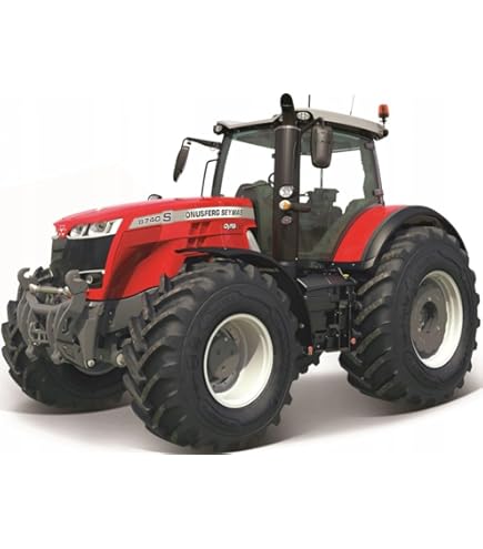 Tractor Escala 10 Cm Detalles Realistas Jouet Tracteur Bburago Tractor Fendt 1050 Vario Con Camión De Madera: Tractor De Juguete Con Volante De Inercia, Agarre De Madera Móvil, Cabina De Conductor Desmontable