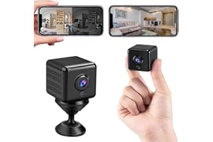 SECURITY TOYS Mini Camara Espia, Cámara Interior con Visión Nocturna y Detección De Movimiento, Mini Cámara WiFi De Vigilancia inalámbrica HD para Ver En El Movil