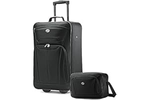 American Tourister Bagaglio Fieldbrook II 2 Pezzi Set, Nero, 2-Piece Set (tote/21), Fieldbrook II Softside - Set di valigie verticali
