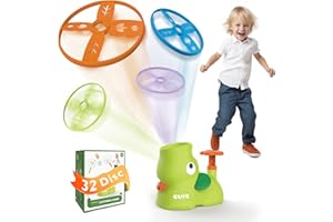 OMWay Outdoor Spielzeug ab 3 4 5 6 7 8 Jahre Junge Mädchen, Fliegende Untertasse Launcher Spielzeug, Garten Draußen Gartenspiele, Weihnacht Geburtstag Geschenke für Kinder ab 3-12