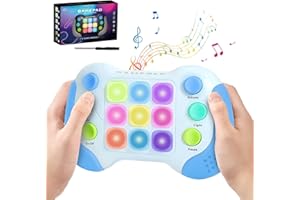 Joollurm Fast Push Handheld Games for Kids, Sensory Fidget Toys for Age 4 5 6 7 Boy Gift, Portable Retro Game Console Speed Pushing Whack a Mole Game Light Up for Travel Party Event Gifts Rewards