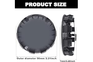 MOPQMKT 4 x 56MM Cache Moyeux, Cache de Roue, Enjoliveurs pour Auto, Auto Cache Moyeu ABS, Enjoliveurs Universels, pour Remplacer Les Enjoliveurs Anciens et Endommagés de Voiture (Surface Convexe)