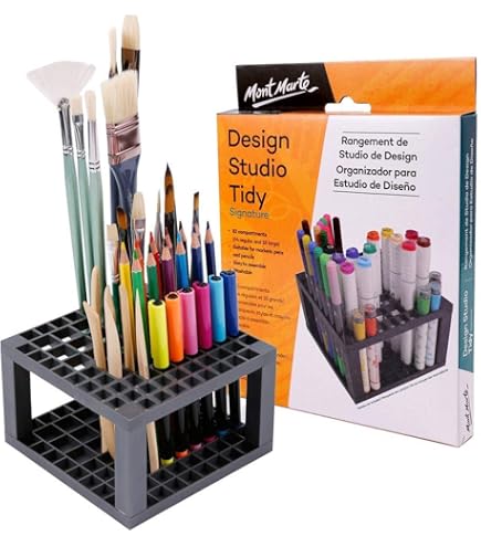 Séchoir Pinceaux Support Pour Pinceaux En Bois - 67 Trous Organisateur Mural Pour Artistes Pinceau Aquarelle