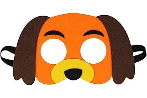 Jtnohx Felt Animal Masks, 10 Pcs Halloween Mask for Kids, Animal Costume for Birthday Party Supplies