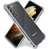 Samsung Galaxy S21 ile Uyumlu Kapak Kamera Korumalı Antişok Airbag K&ouml;şe Korumalı Silikon Şeffaf Kılıf