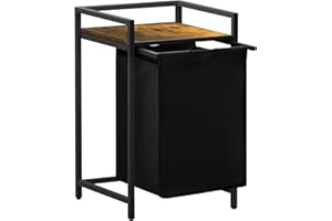 Lifewit Kosz na pranie, kosz na pranie 69 l z półką i podwójnie wysuwanymi, wyjmowanymi workami, sortownik na pranie do pralni, sypialni, łazienki, akademika, Czarny