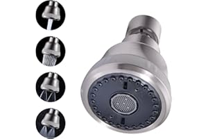 JRJUBB Attacco per Rubinetto da Cucina Tripleflow, Areatore Rubinetto Cucina Nichel Spazzolato 360° Gradi, Rompigetto Rubinetto Cucina con 4 Modalità, Prolunga Rubinetto Cucina Con Risparmio Idrico E Filtro