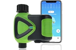 RISOON Water Timer for Garden Hose, Smart Hose Sprinkler Timer with Tuya/Smart Life App(WiFi Connection),for Outdoor Watering | Easy Faucet Install, Automate Water & for Lawn, Garden, & Yard Car