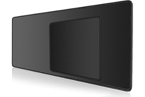 Amazon Diaryan Gamingowa podkładka pod mysz, zestaw 2 sztuk, 900 x 400 mm, XXL, z dodatkową podkładką pod mysz, podkładka na stół, duży rozmiar, antypoślizgowa, poprawia precyzję i prędkość, czarna