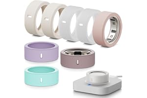 Hexasider [Lot de 8] Smart Ring Protector pour Oura Ring Gen 4/Oura Ring Gen 3/Samsung Galaxy Ring, Anti-chute Élastique Silicone Housse de protection Accessoire pour Oura Ring (M pour 8/9/10/11)