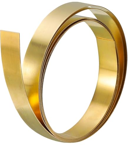 QUARKZMAN Messingblech Rolle 0,1x200x2000mm - H65 Messing Gold Für Basteln, DIY & Handwerksprojekte