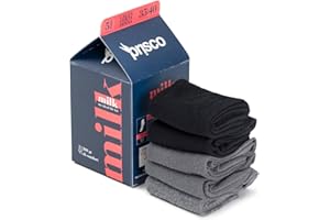 Prisco Calze Donna Caldo Cotone Confezione Regalo Originale | Calzini Invernali Termici Lunghi Corti | Fantasia o Tinta Unita | Simpatica Scatola Brik Latte