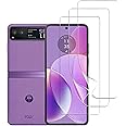 carinacoco 3 Pack Elastic Skin Screen Protector for Motorola Razr 40, Soft TPU Full Coverage HD Clear Anti-Scratch No Bubbles Self-Healing Screen Protector with Installation Alignment Tool