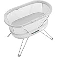 Fisher-Price Baby Bassinet Bedside Sleeper with Sound Detection and Customizable Lights, Music and Sounds for Newborns, Luminate Bassinet, GXL76
