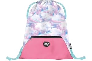 Baagl Sac de gym pour garçon, filles avec poche, sac à chaussures imperméable pour enfant, école et jardin d'enfants Sac de sport à cordon pour garçon, sac à dos à cordon