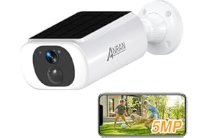 ANRAN 3K 5MP Security Camera Outdoor/Indoor Wireless, Integrated Solar Panel, Battery Camera, Color Night Vision, Spotlight Camera, 2-Way Talk, PIR Motion Detection, Alerts, Work with Alexa, C3 Max