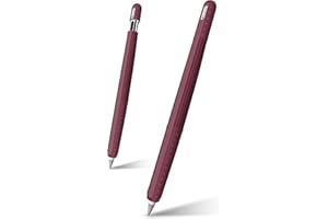 IRAINSUN (2 Pack) Protective Silicone Cover Case, Compatible with Apple Pencil (2nd Generation/Pro/USB-C) – Anti-Slip Grip, Lightweight and Scratch-Resistant (Brown)