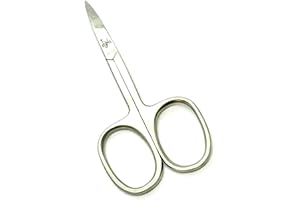 Ciseaux professionnels JOYA pour ongles – Courbe extra tranchante, acier inoxydable, pour cuticules, sourcils, poils du visage, moustache et nez, petite taille et économique.