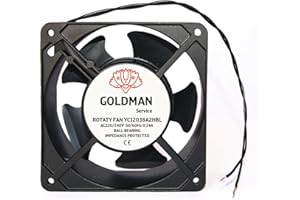GOLDMAN SERVICE | Ventola di raffreddamento assiale 120 x 120 x 38 mm, Per il raffreddamento di macchine e la circolazione dell'aria (23W)