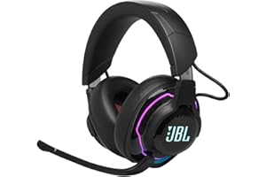 JBL Quantum 910 Casque de Gaming sans Fil avec Réduction de Bruit Active et Bluetooth, Batterie qui se Recharge en Cours d’Utilisation et Micro-tige, en Noir