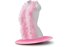 Runesol Feather Boa 50 Gram Turkey Feathers 6ft Christmas Tree Decorations Boa for Parties, Hen Nights, Fancy Dress Costumes, Concert Accessories, Pride, LGBT Parades Feather Scarf, pink