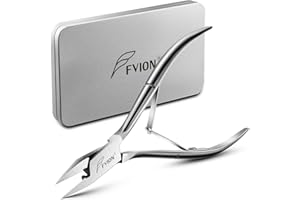FVION Tronchesino Unghie Piedi - Lama dritta per unghie incarnite e spesse, Tronchesi per Unghie Piedi a Mascella Larga, Tagliaunghie di Precisione in Acciaio per Adulti (Argento)