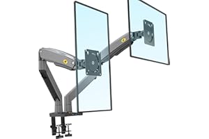 NB North Bayou Doppia Supporto per Monitor per Schermo da 22-32 Pollici, Carico Massimo 12 kg VESA 75 & 100 (Nero)