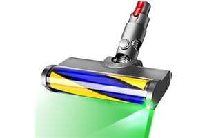 Chuancheng Cabezal de Cepillo de Rodillo Suave para Dyson V12 Detect Slim / V10 Slim Accesorios, limpiadores inalámbricos para Suelos de Madera Dura con luz Verde Antipolvo