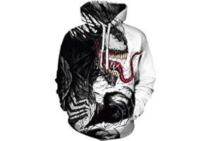 OLIPHEE Sweat Capuche Homme 3D Imprimé Thème de Noël