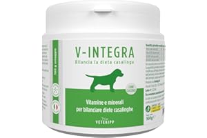 V-INTEGRA V Integra Multivitamínico para Perro, 500 g, suplemento Completo Rico en vitaminas y minerales, para Dieta casera y Barf, Fabricado en Italia