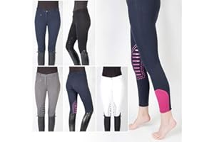 PFIFF Cilia - Pantaloni da equitazione, da donna, con ginocchio, diversi colori