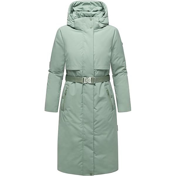 Navahoo Dames lange winterjas met warme pluche en trendy materiaalmix en afneembare capuchon met inzetstuk Kuscheltraum 14 XS-XXL, gebroken wit, XXL