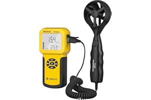 H HOLDPEAK HoldPeak Digital Anemometer Handheld HP-826A Wind Speed Meter for Measure Wind Speed/Temperature, ℃/℉, Wind Chill, Max/Min/Average/Current