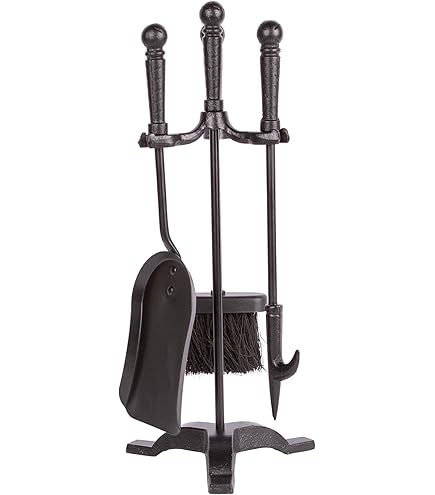 Artillery Genius Valiant Fireside Companion Tool Set. Includes 4-Piece Set In 4 Piece Set In Satin Black Finish Coal Shovel Tongs Poker Decorative Stand Valiant Cambridge FIR276 - View #9