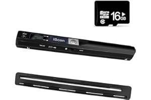 AOZBZ Portable Document Scanner Dokumentenscanner, 900DPI Mobile USB Handscanner A4 Farb Photo Scanner Handy Scan (JPG/PDF-Format, Hochgeschwindigkeits-USB 2,0,Brauchen Micro SD/TF Card) (Scanner)