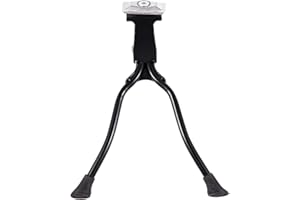 Wanjorlay Alloy Double-Leg Center Mount Bicycle Bike Kick Stand Black 26 inch Cycle