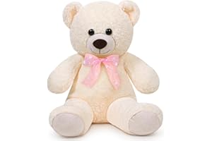 Sausudols Orso di Peluche Teddy Orsacchiotto Grande 40 cm Peluche Giocattolo Regalo per Compleanno Natale e San Valentino Bianco