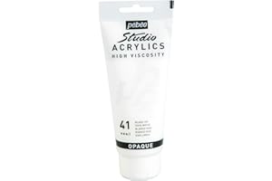 Pebeo 831-041 100 ml Studio Acrylic Paint, Vivid White
