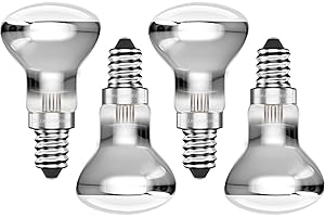 Lamptobe E14 R39 25W Reflector Light Bulb Dimmable, Ideal for Lava Lamp Bulbs 25W, Oven Light Bulb Microwave Fridge Bulb, SES Small Edison Screw Cap Spotlight Halogen Bulbs, Warm White 2600K, 4 Pack