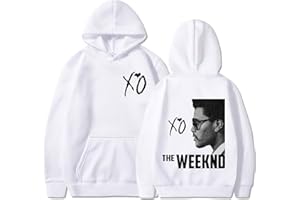 OUHZNUX Felpa Stampata The Weeknd XO Felpa con Cappuccio Unisex Felpa con Cappuccio retrò per Abbigliamento Hip Hop Felpa con Cappuccio Oversize Moda Uomo XS-3XL