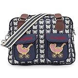 Pink Lining Mama Et Bebe Cream Butterflies on navy Wickeltasche - 2