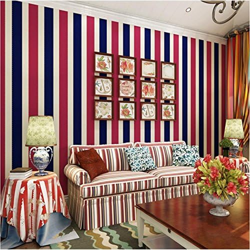 CLOERE Simple series, modern vertical stripe plain paper wallpaper and wall decorations , red