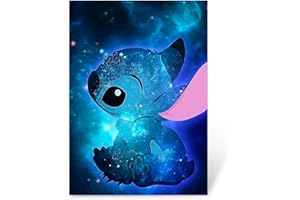 Tydeus Diamond Painting, DIY Diamond Painting Kit, Pegatinas de Pinturas de Diamantes Grande, 40 x 30cm, 5D Pintura Diamante Azul Animal, Dibujos Animados para Niños Adultos Principiantes