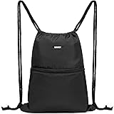 WANDF Ryggsäck med dragsko ryggsäck vattenavvisande gymväska för shopping sport yoga