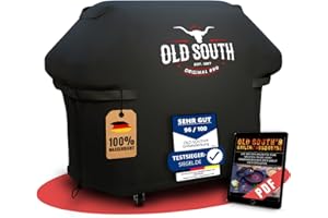 Old South - Grillabdeckung Wetterfest - Grill Abdeckhaube für Weber, Napoleon, Enders, Rösle Gasgrill - Grillhaube Cover Wasserdicht (170 x 65 x 115 cm)