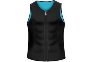 CARGIS Manson Gynäkomastie Kompresse Reißverschluss Weste, Kompression Shirt Männer, Kompression Tank Top Männer, Nahtlose schlanke Sauna Weste.