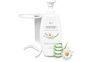 ‎BLANC HYGIENIC SET: Feuchttuch aus der Flasche 2x300 ml + 2 x Wandhalterung, Intim Reinigungs- & Pflegeschaum