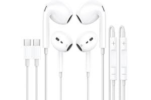 VIKEVO 2 Pack Kabelkopfhörer für iPhone 17 16 15, USB C Kopfhörer mit Kabel für iPhone 15 16 17 Plus/Pro/Max/Air, In Ear USBC Ohrhörer HiFi Stereo mit Mikrofon für samsung S25 S24 S23 S22 S21 Ultra/Pixel usw